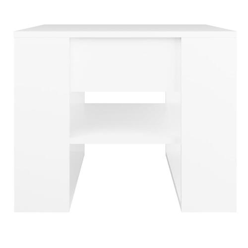 Sofabord 55,5x55x45 cm konstrueret træ hvid
