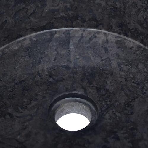 Håndvask Ø40x15 cm marmor sort