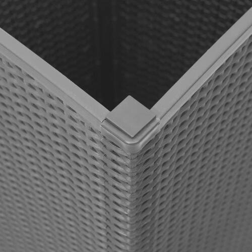 Plantekurve 2 stk. 32,5x32,5x57 cm PP lysegrå