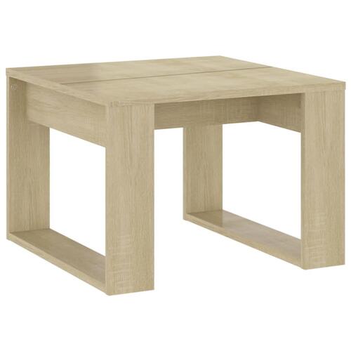 Sidebord 50x50x35 cm konstrueret træ sonoma-eg