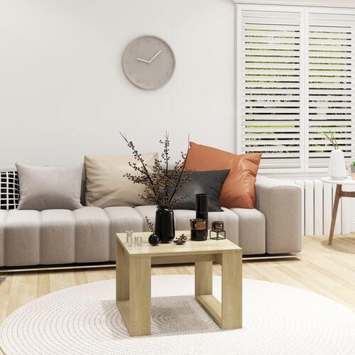 Sidebord 50x50x35 cm konstrueret træ sonoma-eg