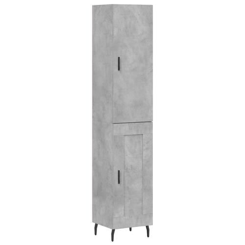 Skab 34,5x34x180 cm konstrueret træ betongrå