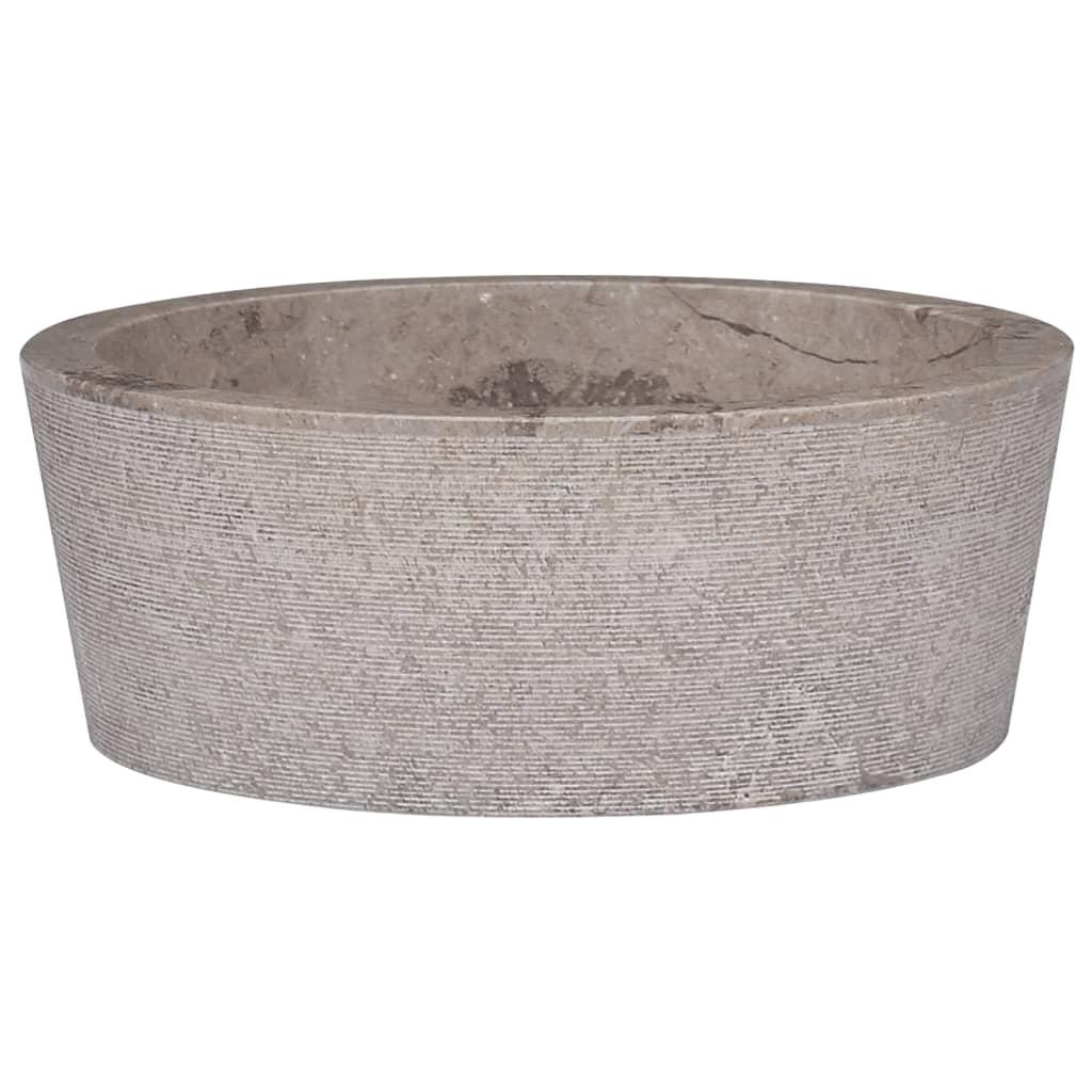 Håndvask Ø40x15 cm marmor grå