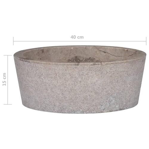 Håndvask Ø40x15 cm marmor grå