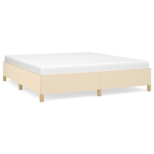 Sengeramme uden madras 160x200 cm stof cremefarvet