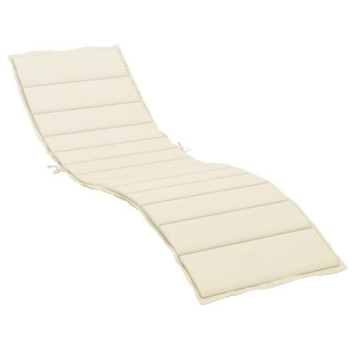 Hynde til liggestol 200x60x3 cm oxfordstof cremefarvet