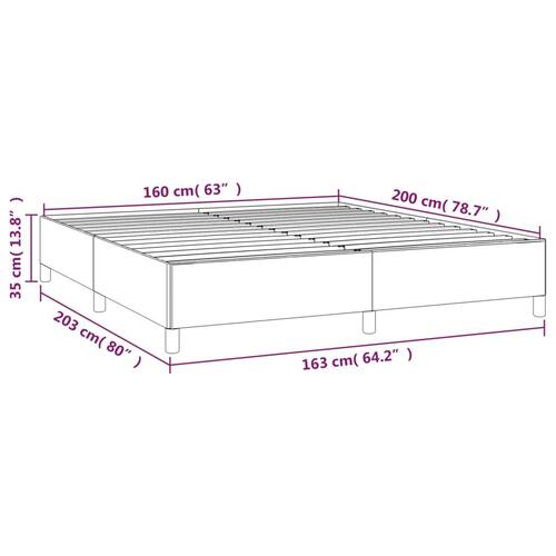 Sengeramme uden madras 160x200 cm stof cremefarvet