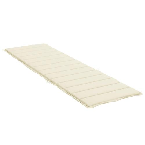 Hynde til liggestol 200x60x3 cm oxfordstof cremefarvet