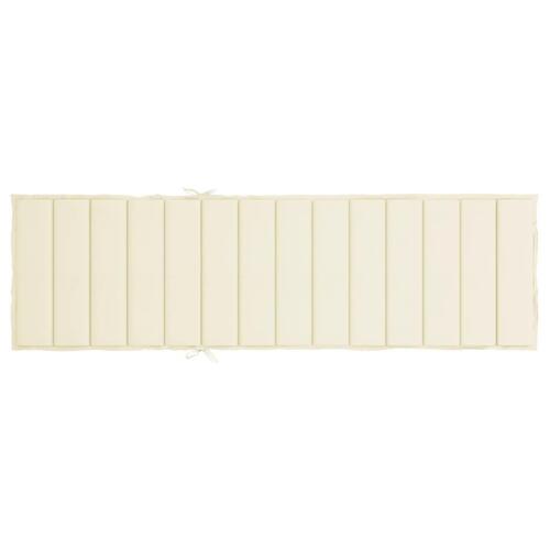 Hynde til liggestol 200x60x3 cm oxfordstof cremefarvet