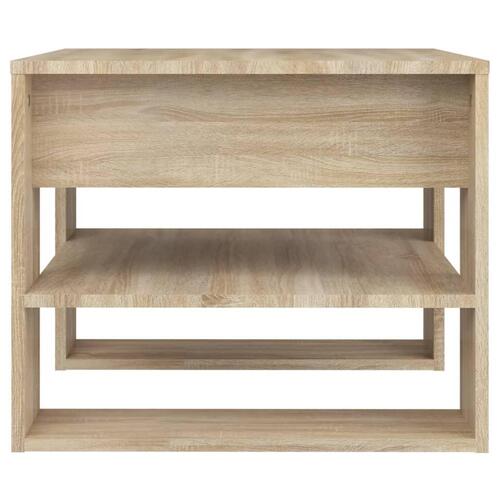 Sofabord 55,5x55x45 cm konstrueret træ sonoma-eg