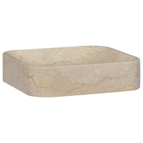 Håndvask 40x40x10 cm marmor cremefarvet
