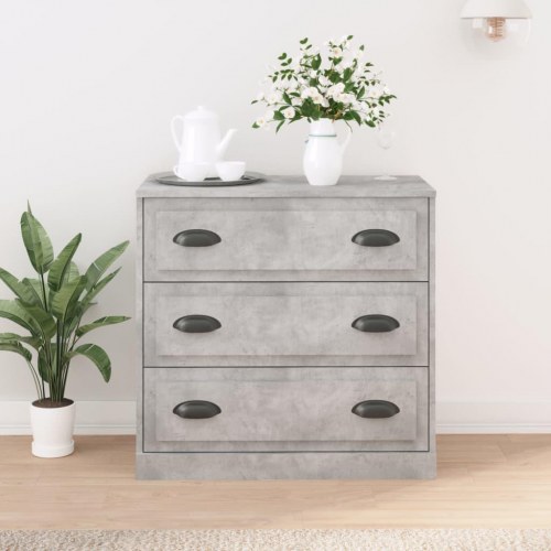 Skænk med 3 skuffer 70 x 35,5 x 67,5 cm - betongrå