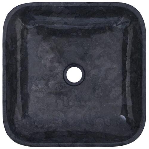 Håndvask 40x40x10 cm marmor sort