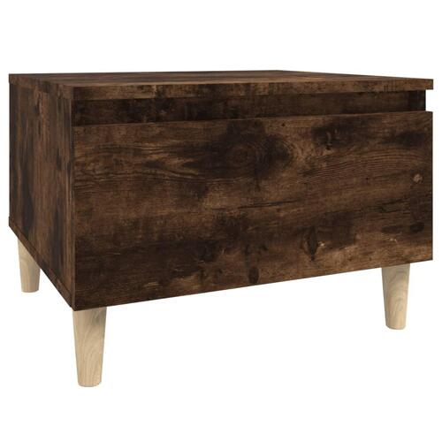 Sidebord 50x46x35 cm konstrueret træ røget egetræsfarve