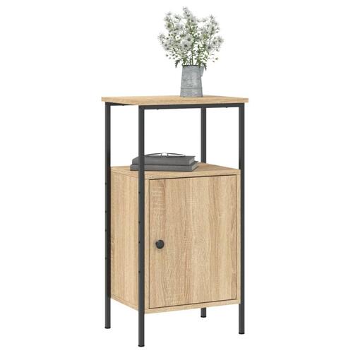 Sengeborde 2 stk. 41x31x80 cm konstrueret træ sonoma-eg