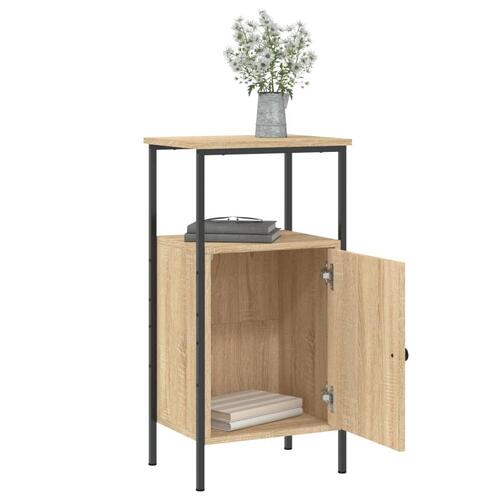 Sengeborde 2 stk. 41x31x80 cm konstrueret træ sonoma-eg