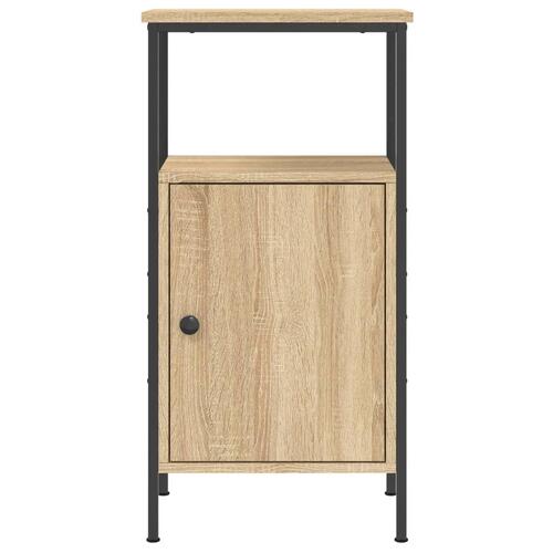 Sengeborde 2 stk. 41x31x80 cm konstrueret træ sonoma-eg