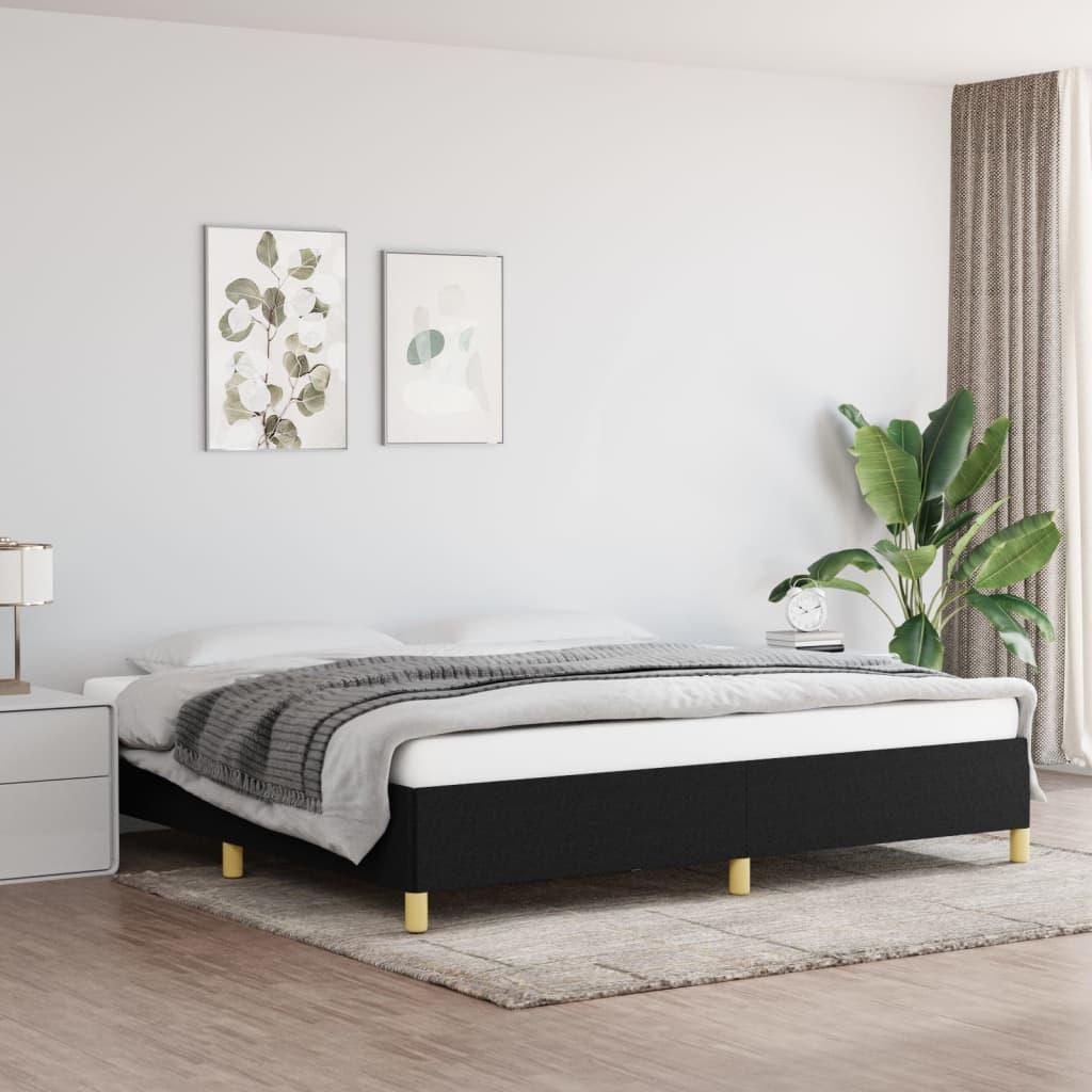 Sengeramme uden madras 200x200 cm stof sort