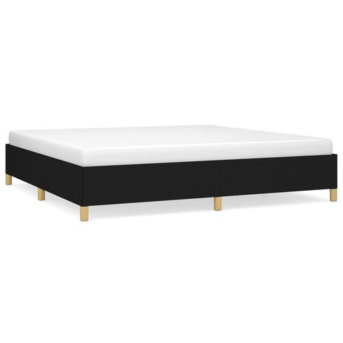 Sengeramme uden madras 200x200 cm stof sort
