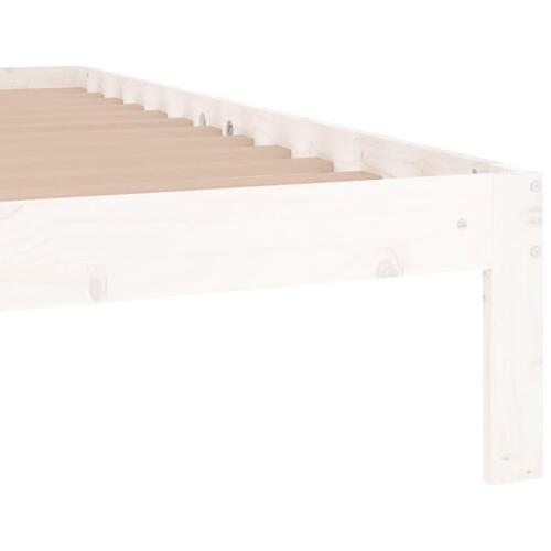 Sengeramme 90x190 cm Single massivt træ hvid