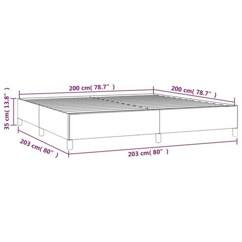 Sengeramme uden madras 200x200 cm stof sort