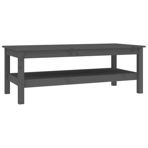 Sofabord 110x50x40 cm massivt fyrretræ grå