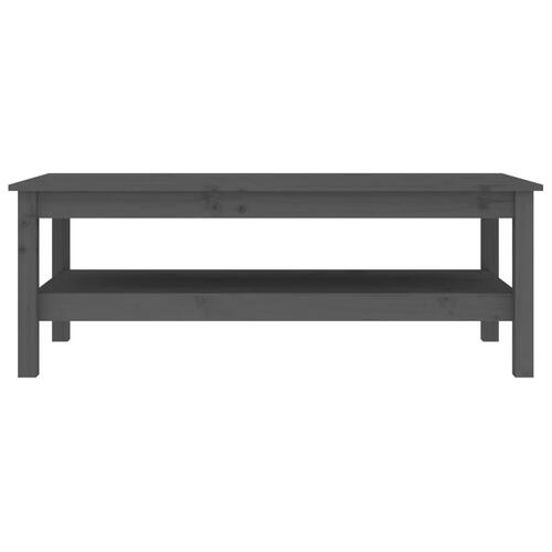Sofabord 110x50x40 cm massivt fyrretræ grå