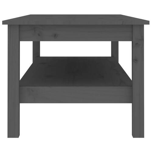 Sofabord 110x50x40 cm massivt fyrretræ grå