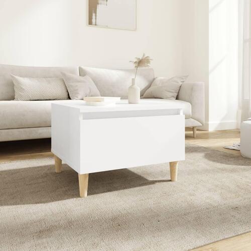 Sidebord 50x46x35 cm konstrueret træ hvid