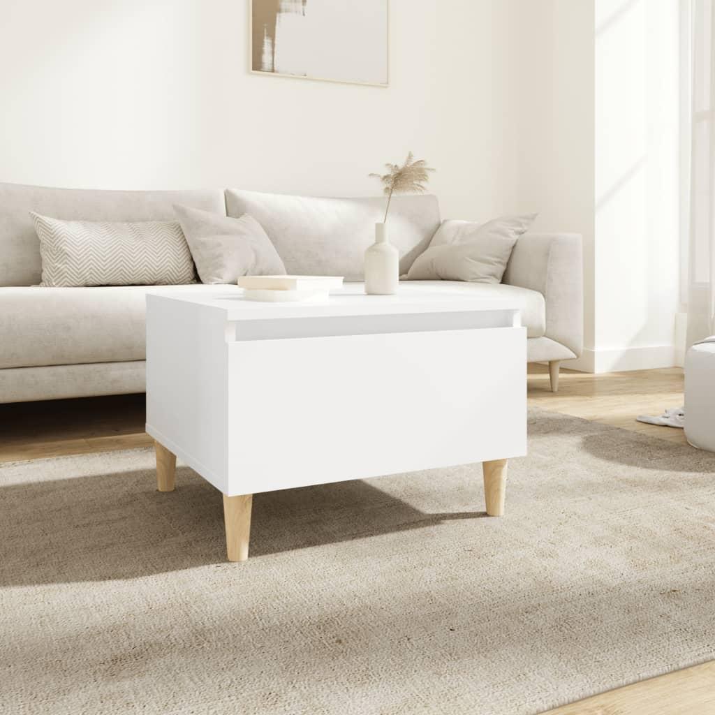 Sidebord 50x46x35 cm konstrueret træ hvid