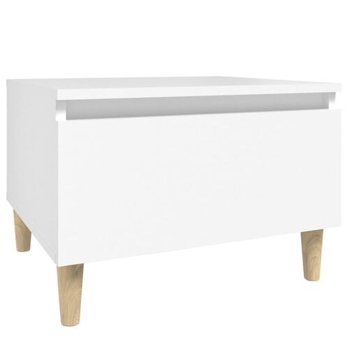 Sidebord 50x46x35 cm konstrueret træ hvid