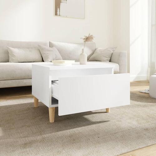 Sidebord 50x46x35 cm konstrueret træ hvid