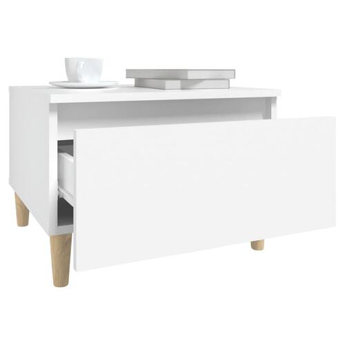 Sidebord 50x46x35 cm konstrueret træ hvid