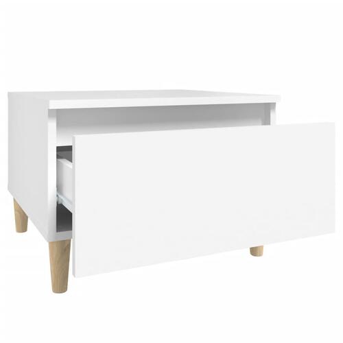 Sidebord 50x46x35 cm konstrueret træ hvid