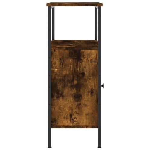 Sengeborde 2 stk. 41x31x80 cm konstrueret træ røget egetræ