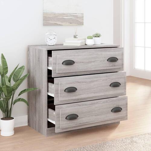 Skænk 70x35,5x67,5 cm konstrueret træ grå sonoma-eg