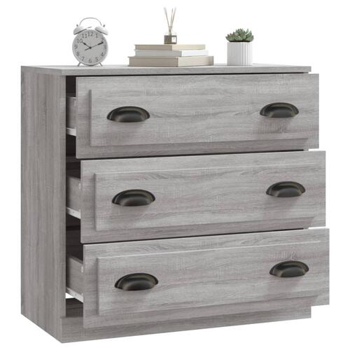 Skænk 70x35,5x67,5 cm konstrueret træ grå sonoma-eg