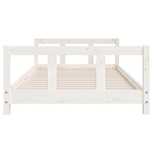 Sengeramme til juniorseng 90x190 cm massivt fyrretræ hvid
