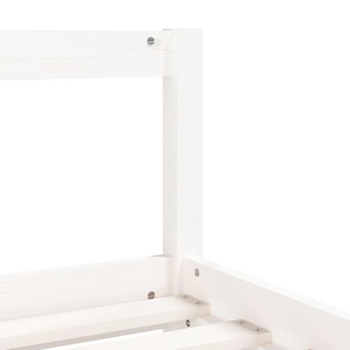 Sengeramme til juniorseng 90x190 cm massivt fyrretræ hvid