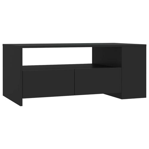 Sofabord 102x55x42 cm konstrueret træ sort