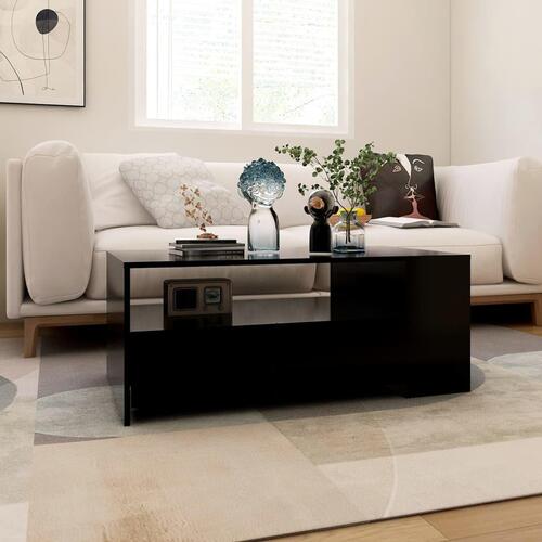 Sofabord 102x55x42 cm konstrueret træ sort