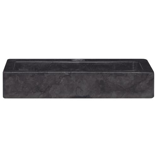 Væghængt håndvask 38x24x6,5 cm marmor sort