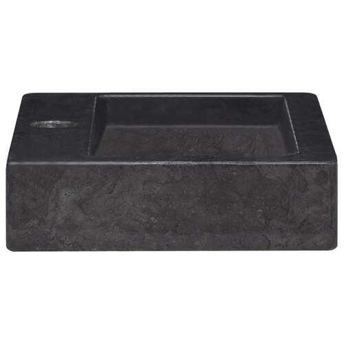 Væghængt håndvask 38x24x6,5 cm marmor sort