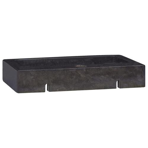 Væghængt håndvask 38x24x6,5 cm marmor sort