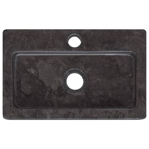 Væghængt håndvask 38x24x6,5 cm marmor sort