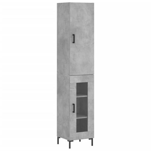 Skab 34,5x34x180 cm konstrueret træ betongrå