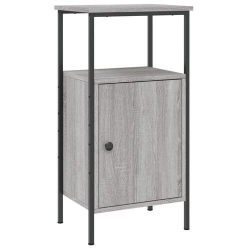 Sengeborde 2 stk. 41x31x80 cm konstrueret træ grå sonoma-eg