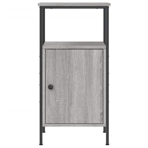 Sengeborde 2 stk. 41x31x80 cm konstrueret træ grå sonoma-eg
