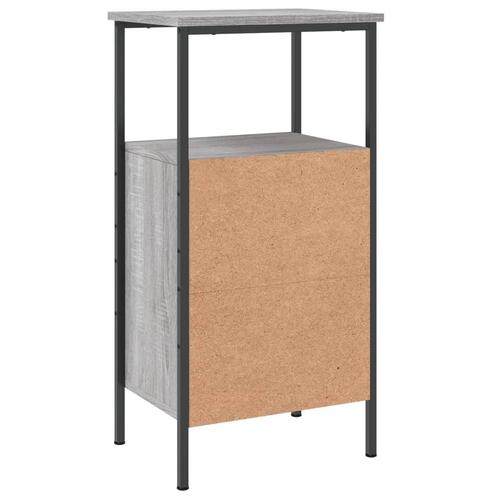 Sengeborde 2 stk. 41x31x80 cm konstrueret træ grå sonoma-eg