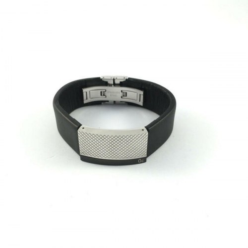 Guess armbånd til mænd CMB70708 - sort læder/stål 8 cm